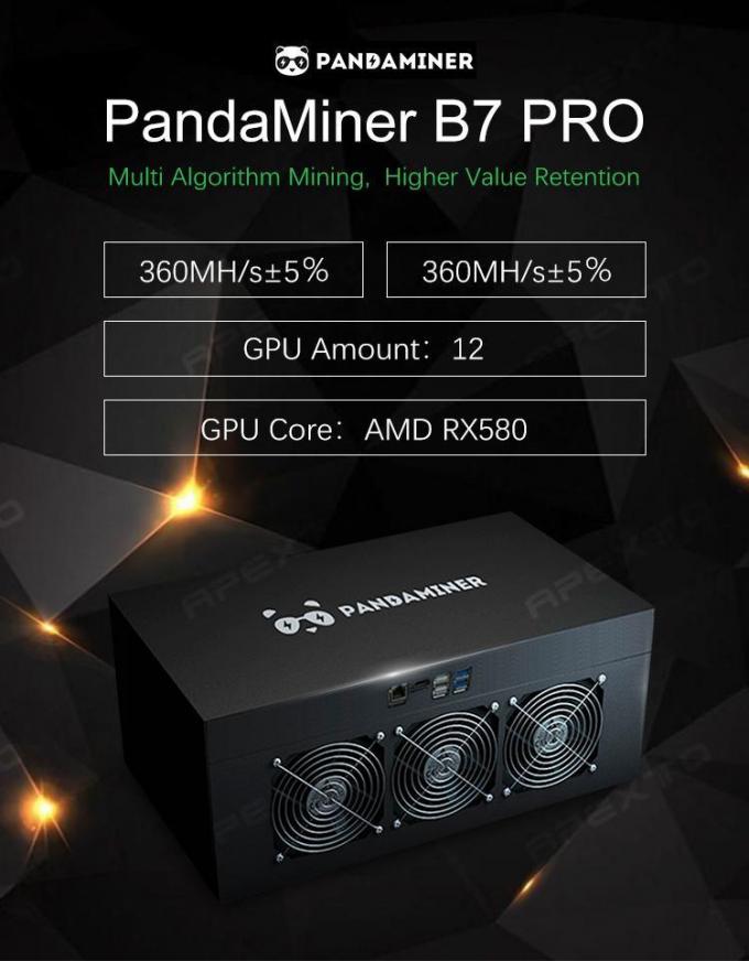 de 熊猫牌 PRO 360m 块显卡 du 矿机 带 8 de Mdel Eth B7