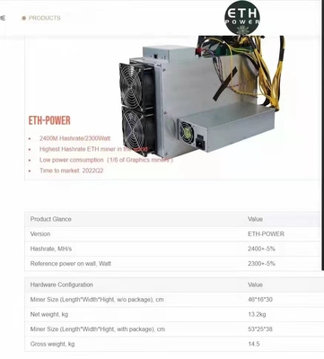 Mineur Machine de Yami 2400MAsic
