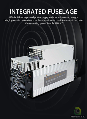 Microbt M30s BTC Asic Mineur 38W 86Th/S 3268W SHA-256